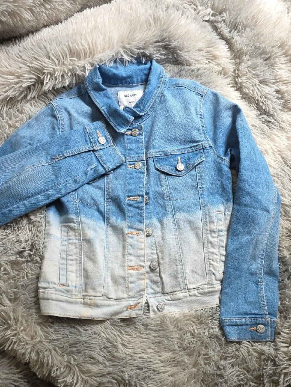 Old Navy Blue to Cream Ombre Kids Jean Jacket